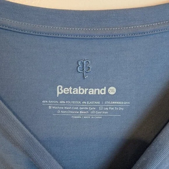 Betabrand Plus Size Knot Midi Dress in Blue, Sz 2X - Picture 3 of 6